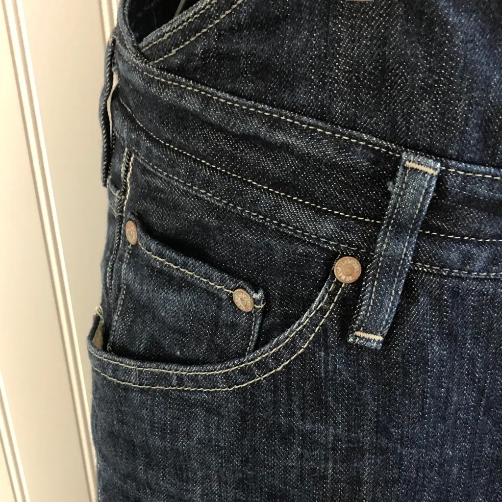 Levi’s Lady Style Blue Denim Suspender Skirt Size XS - Image 9