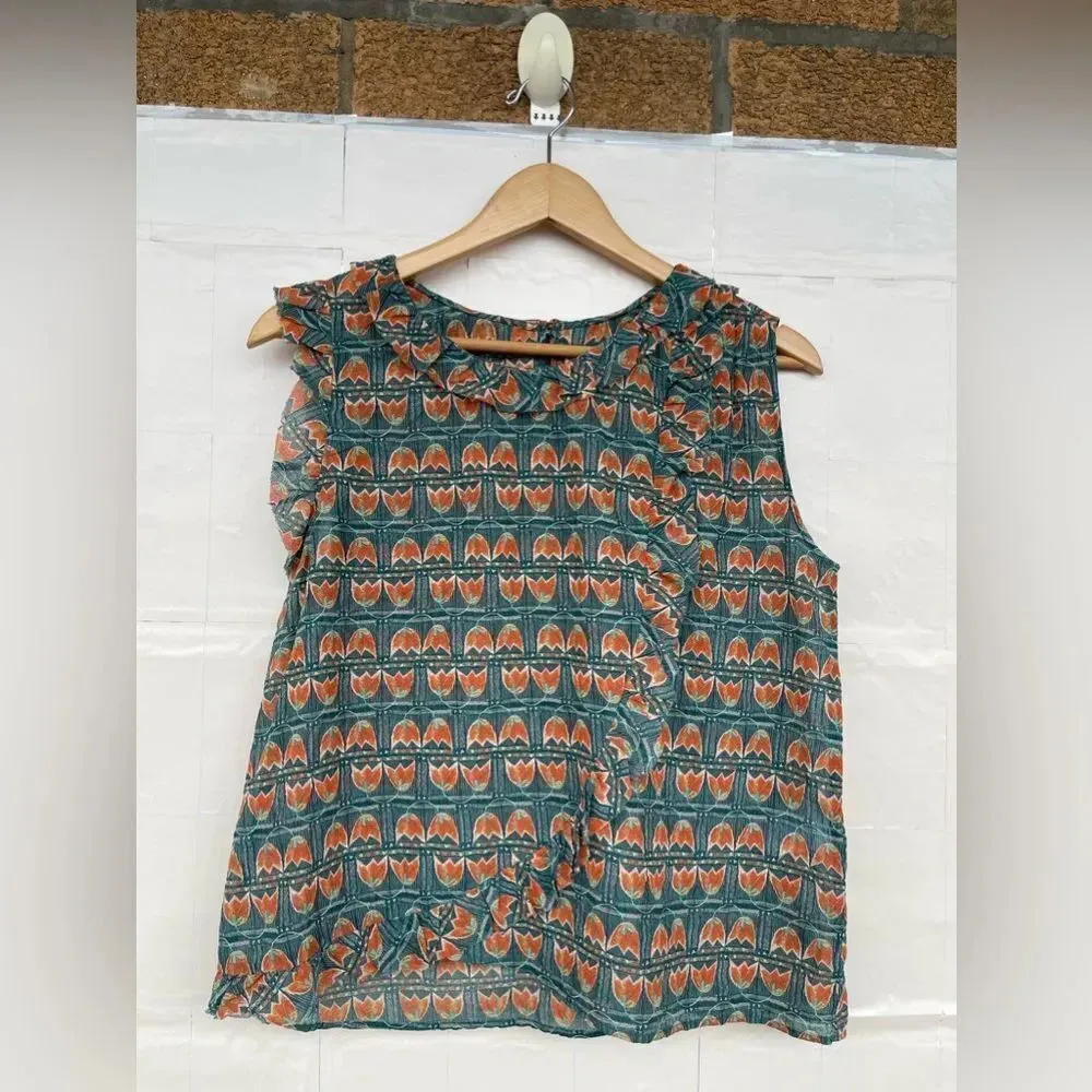 Cotélac Paris pleated skirt and top size 2 Green - Image 8