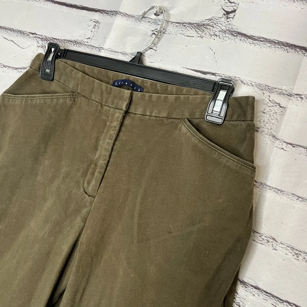 Hillard & Hanson Green Wide Leg Chinos Classic Stretch Fit Casual SZ 28 Y2K - Image 7