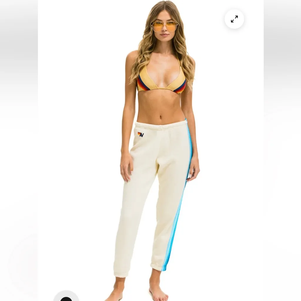 Aviator Nation 5 Stripe Women's Vintage White/Blue medium - Image 2