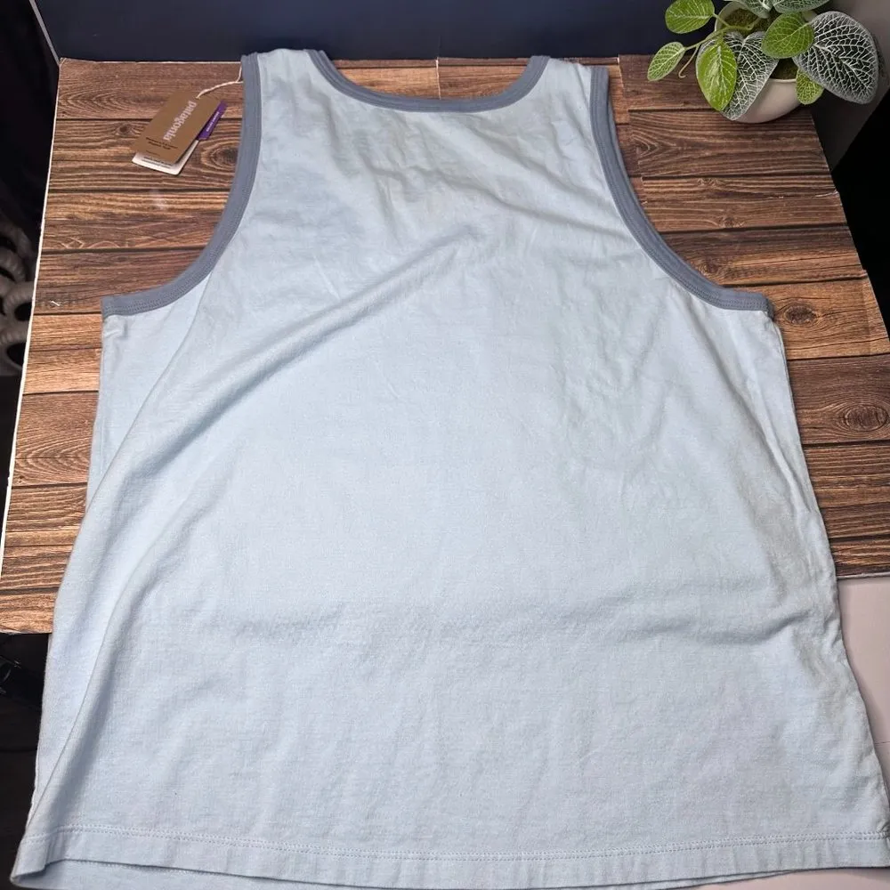 Women's P-6 Label Organic Tank NWT Size Small (Fin Blue) Style #37578 - Image 5