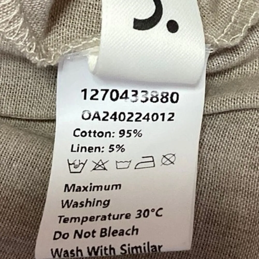 Commense Women's Beige Sleeveless V Neck Back Tie Camisole Tank Mini Dress Sz S Tan - Image 5