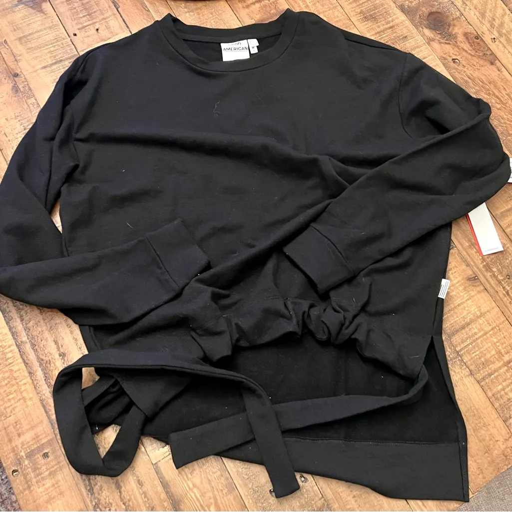 GOOD AMERICAN Ruched Hem Sweatshirt‎ - Image 3