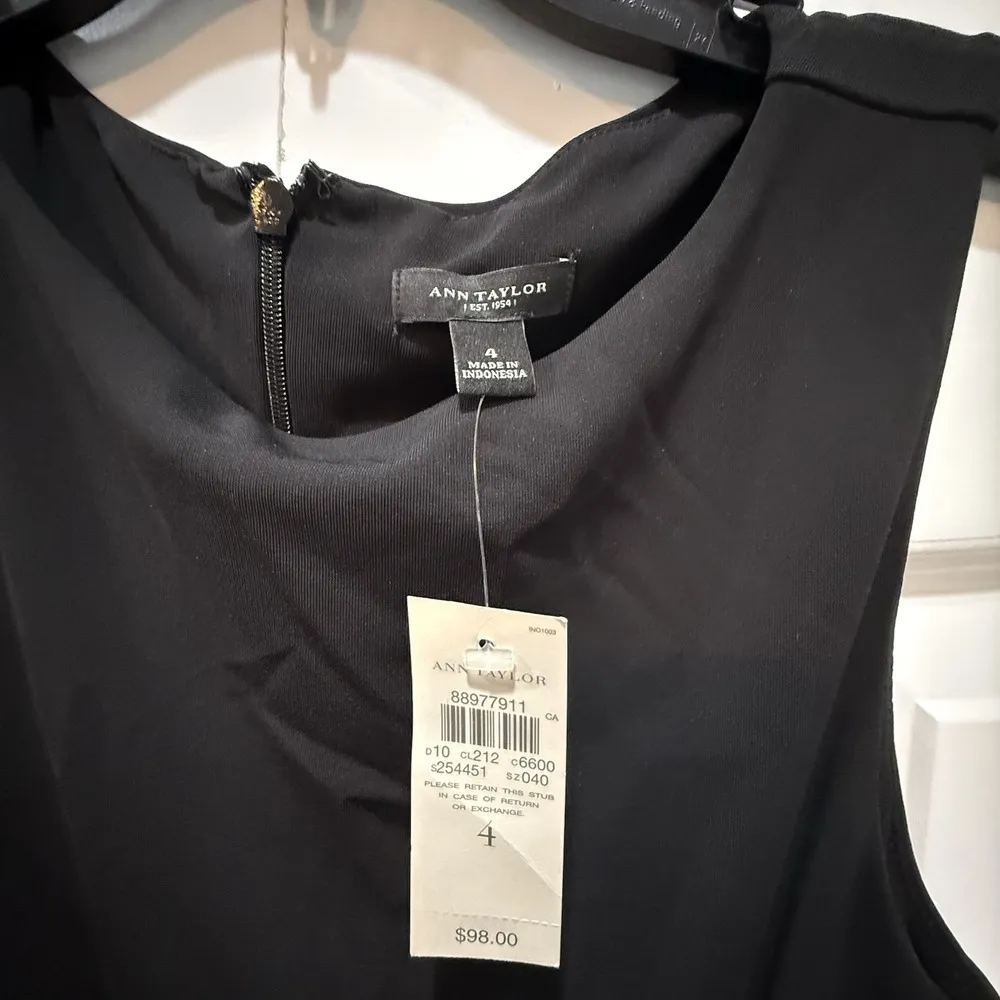 Ann Taylor - Size 4 Black Sheath Dress $139.00 - Image 2