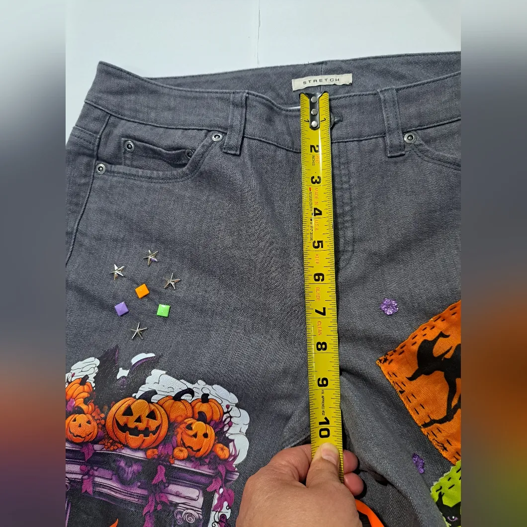 CUSTOM JONES NEW YORK sport petit stretch GRAY JEANS 10P - Image 7