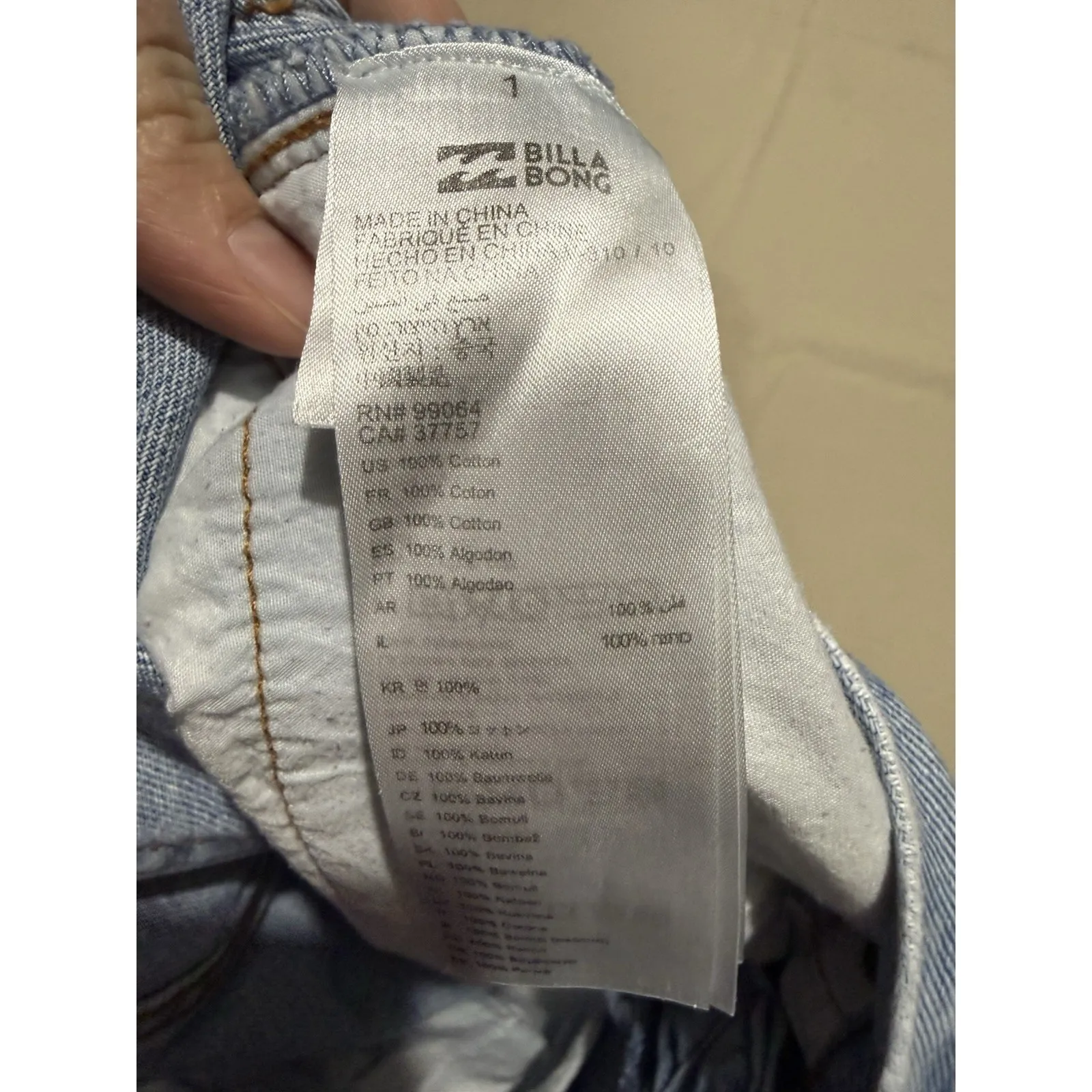 Billabong Women's Blue High Rise Cutoff Distressed Shorts Size 27 - Image 5