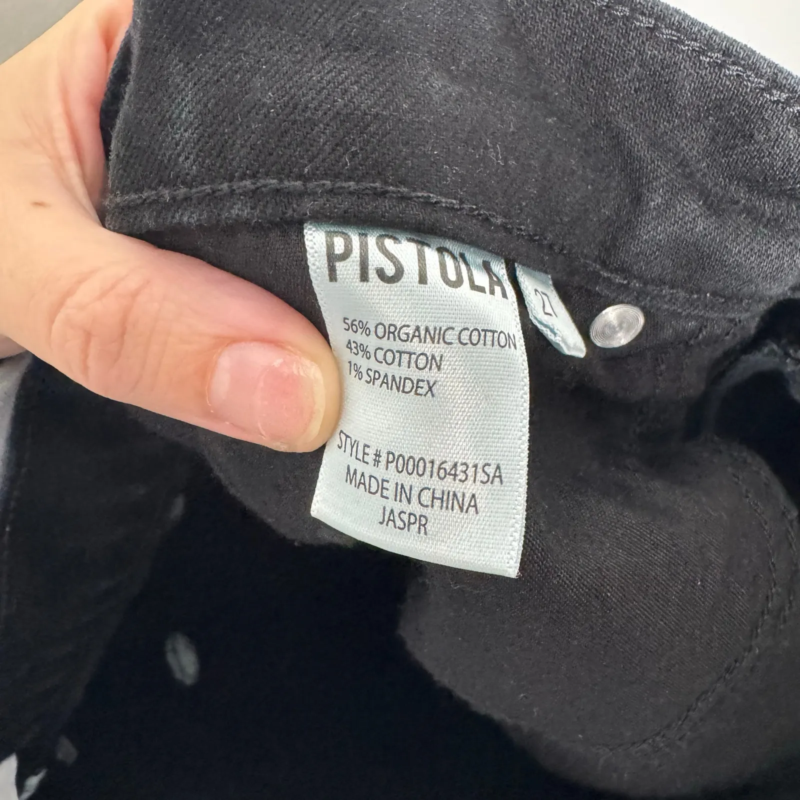 Pistola Jeans Women 27 Black Straight Leg Organic Cotton Minimal Modest Capsule - Image 10