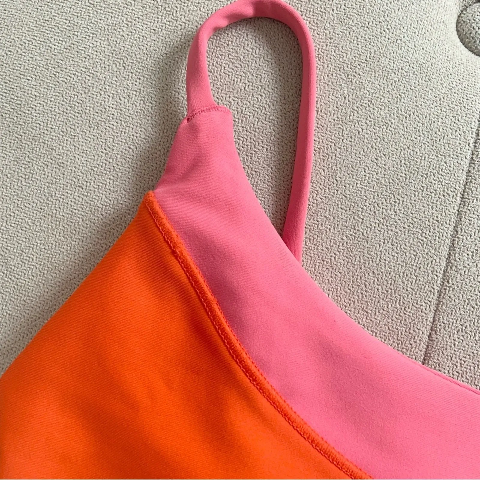 Sage Collective Sports Bra Colorblock Athleisure Bra Top Size XS NWT Top Orange - Image 9