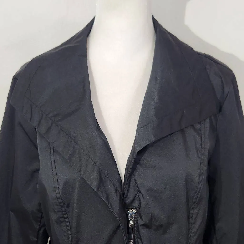 Chico's Black Moto Jacket Size Medium Black Zip-up Jacket - Image 2