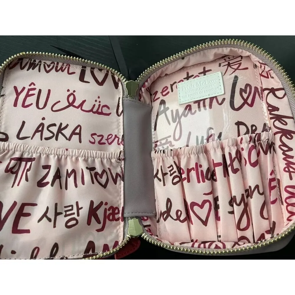 TRISH MCEVOY Power Of Beauty Zebra stripes With Pink Heart Travel Case Black - Image 8