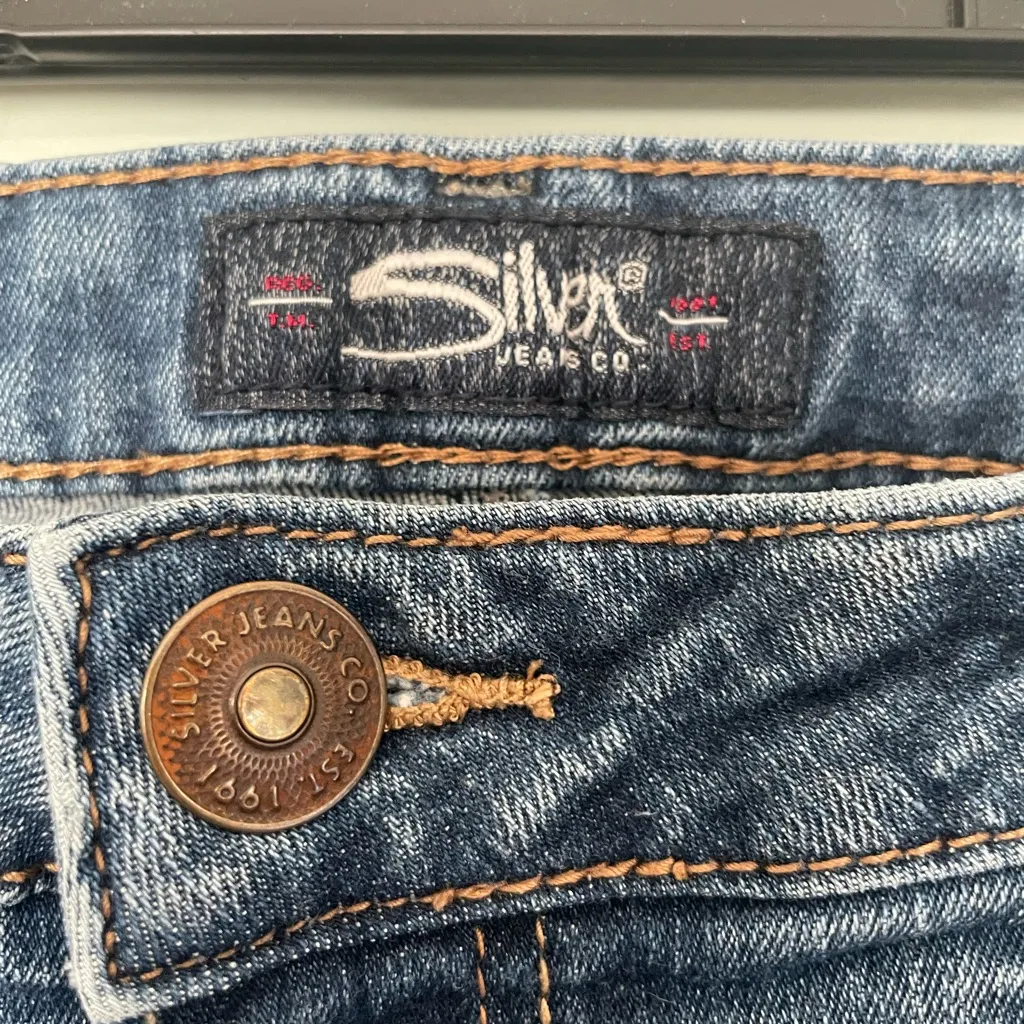 Silver Classic Blue Denim Jeans - Image 2