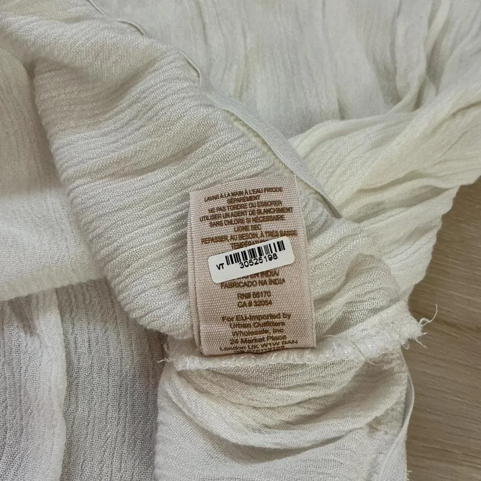 Free People Embroidered Cold Shoulder Long‎ Sleeve Top Blouse - Image 3