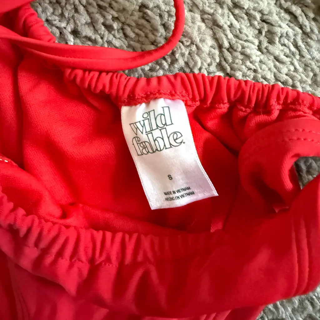 Wild Fable Vibrant Red Bikini Top - Image 2
