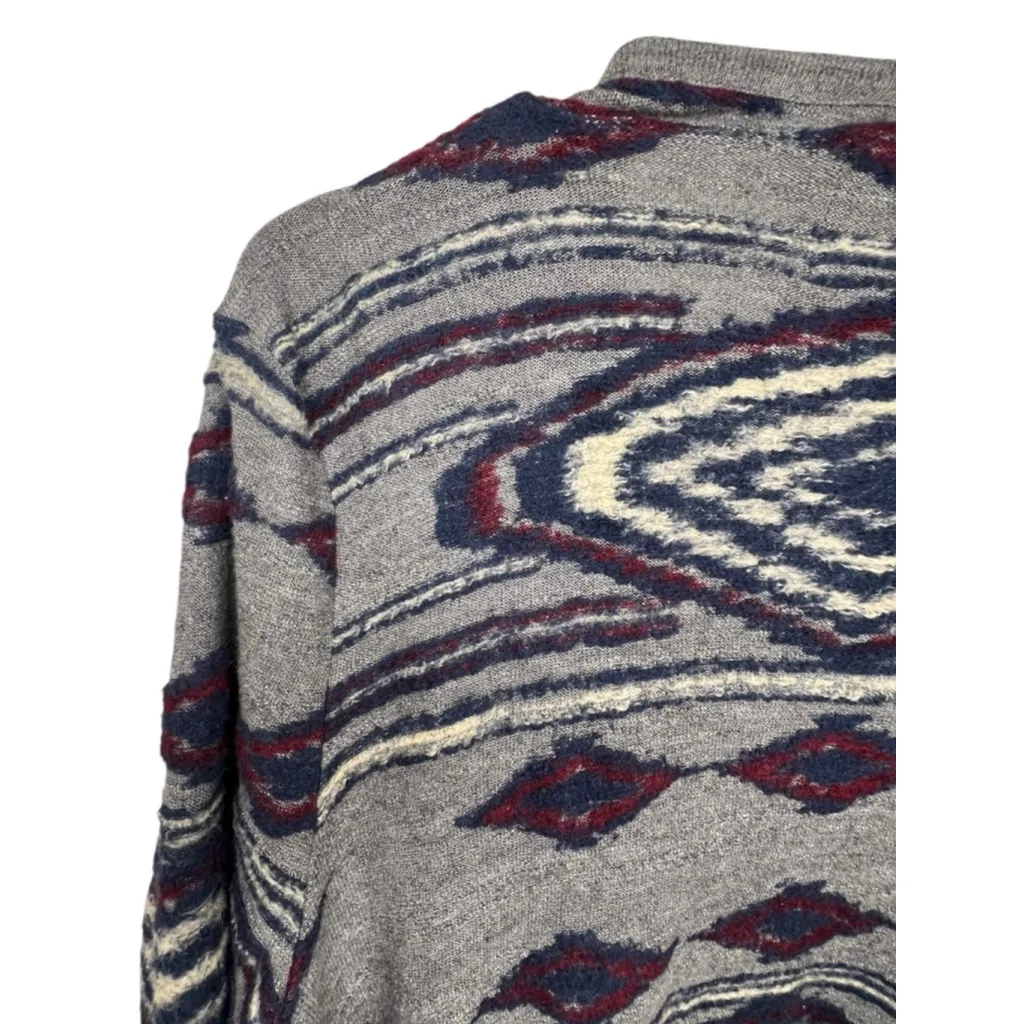 Lucky Brand Aztec Tribal Print Boho Draped Cardigan Sweater - Image 3