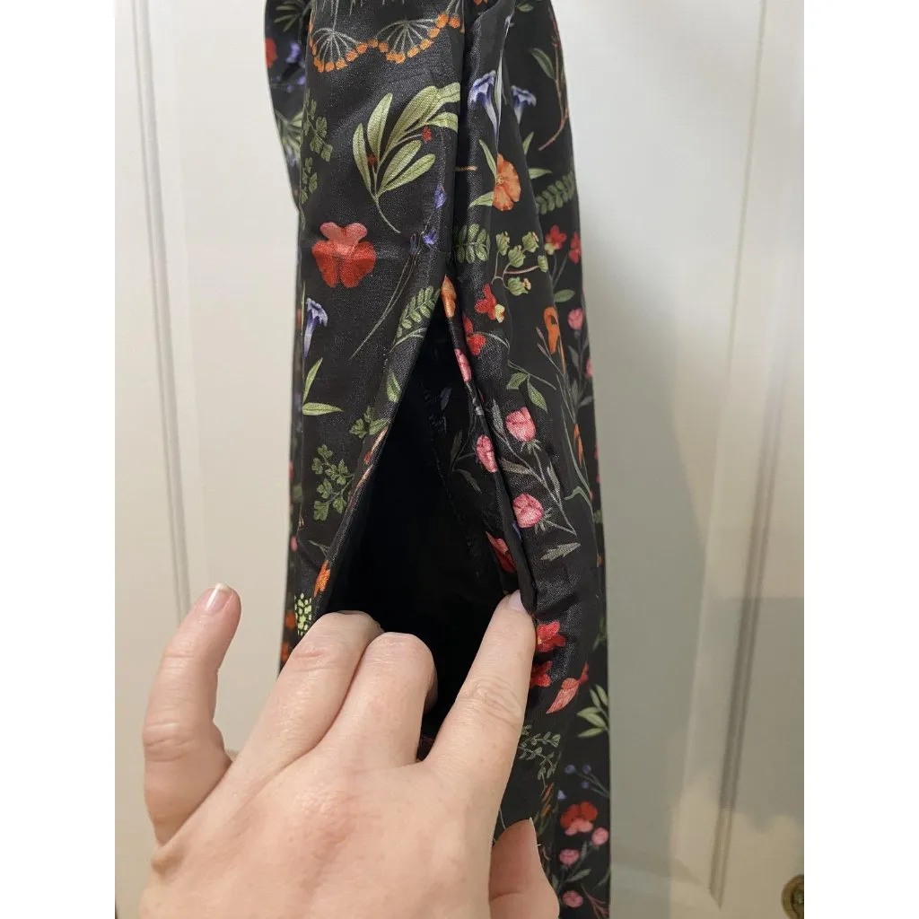 Hutch Olani Dress Womens 2XL Black Floral Maxi Bow Front Smocked Back Pockets - Image 6