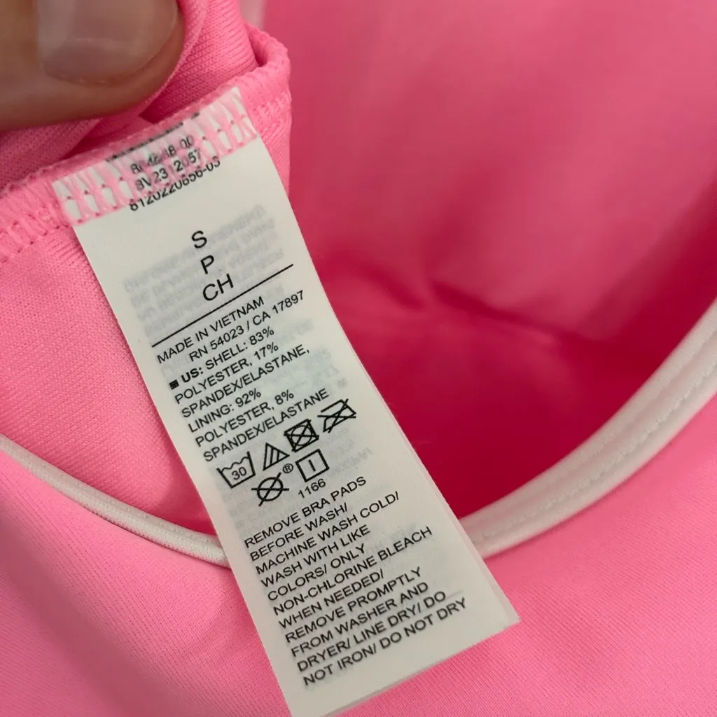 Old Navy Half Zip One Piece Swimsuit in Pink - Size S - Image 7