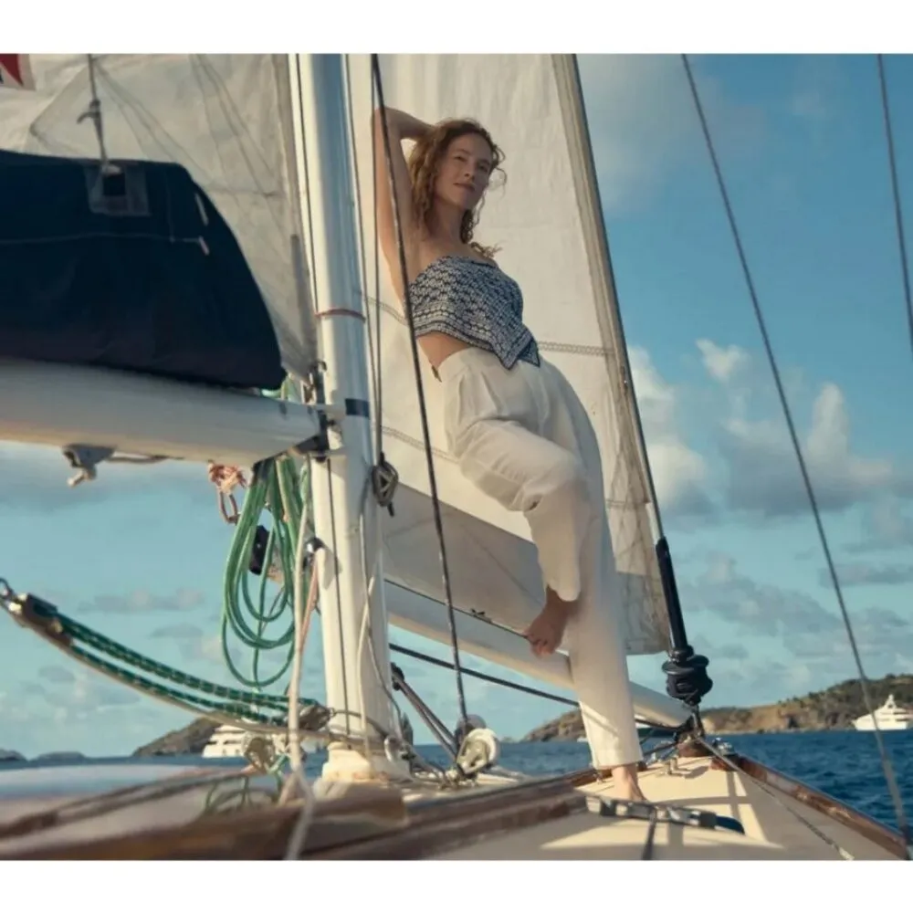 💕DOEN💕 Louvre Pant ~ High Waisted Pleated Ankle Pants Salt White 10 NWT - Image 2