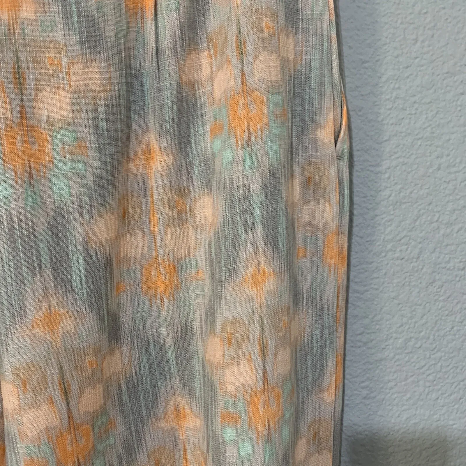 Zara New Flowy High Waist Wide Leg Printed Pants with Self Belt Size L 8372/115 - Image 10