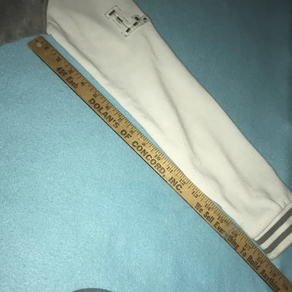 NEW LOOK varsity letterman style jacket hoodie snap up closure size M - Image 8