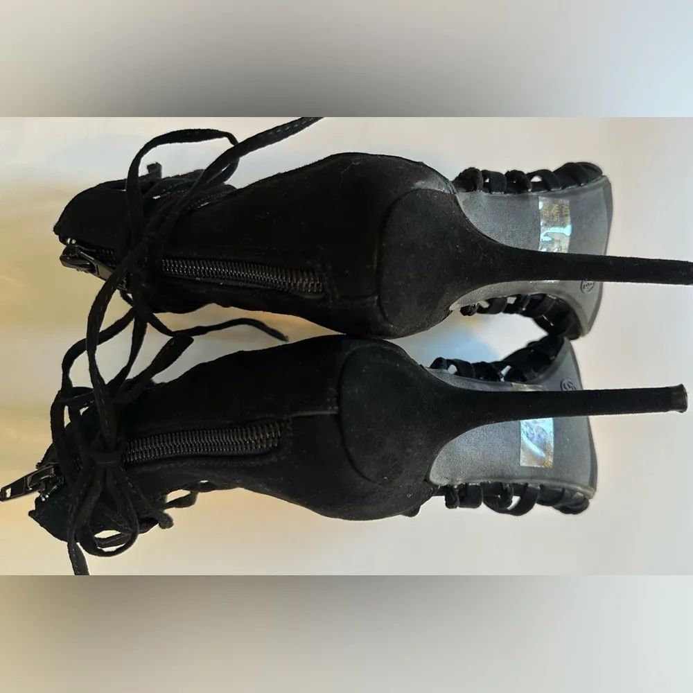 Wild Diva womens Open Toe Strappy Sandals for Women 5.5 cocktail night out party - Image 10