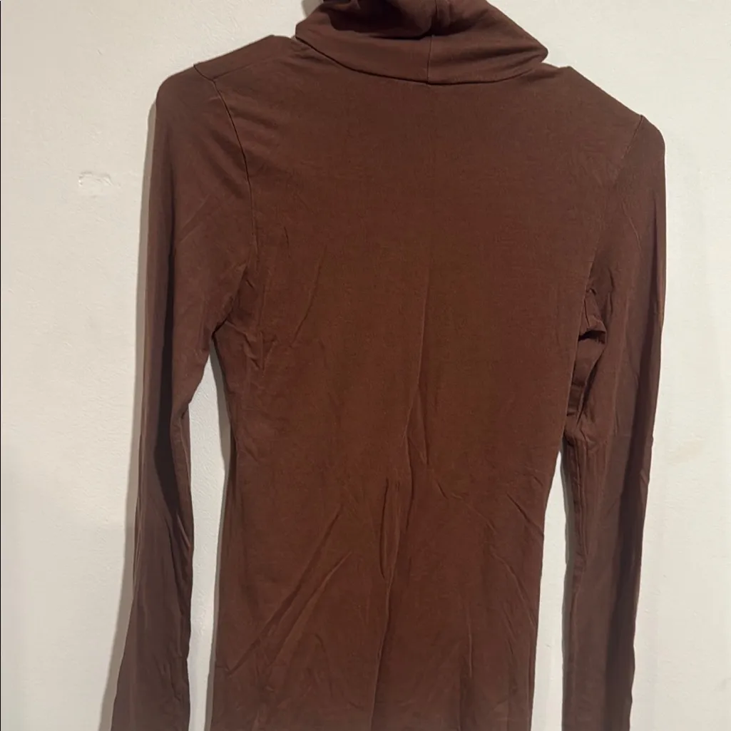 Divided Chocolate Brown Blouse - Image 6