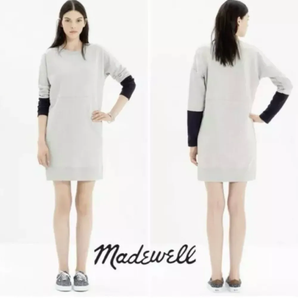 Madewell Jumpstart Oversize Sweatshirt Dress size Medium Armpit - Image 2