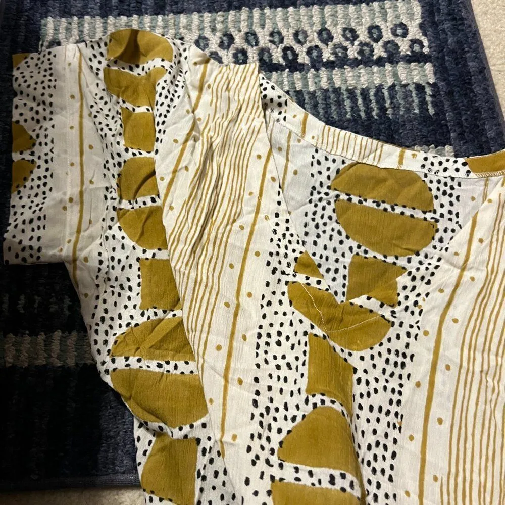 Sseko Shift Solstice print Dress size 2 Yellow Size M - Image 9