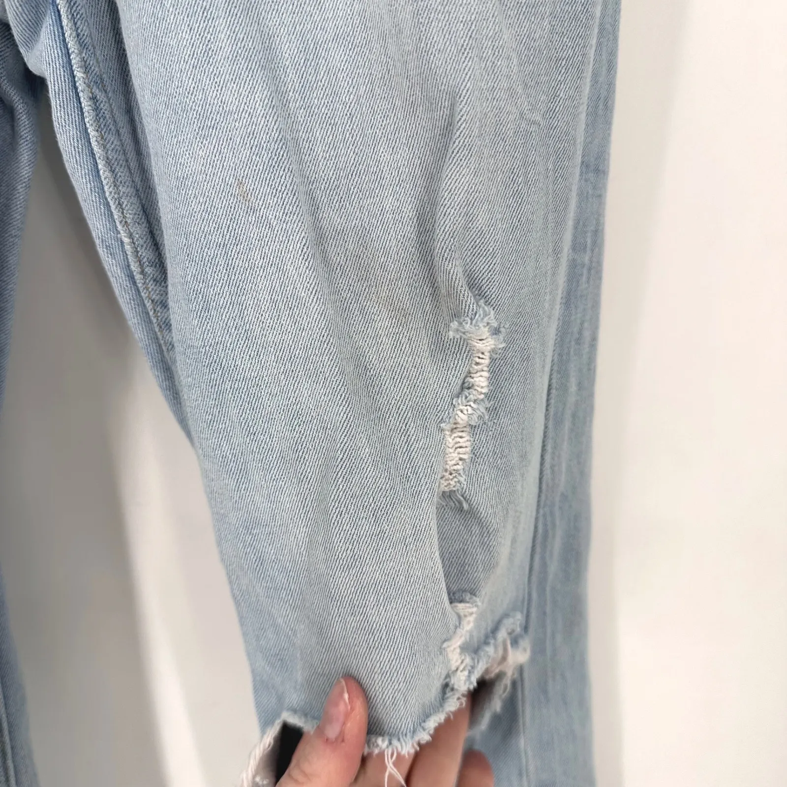 Abercrombie & Fitch Ultra High Rise Ankle Straight Jeans Distressed Size 25 - Image 7