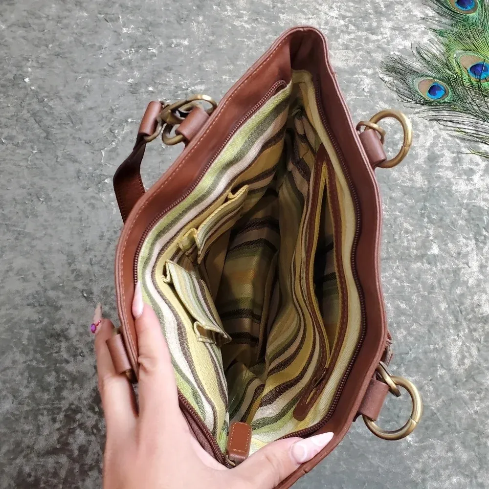 Clarks Leather Brown Purse - Image 6