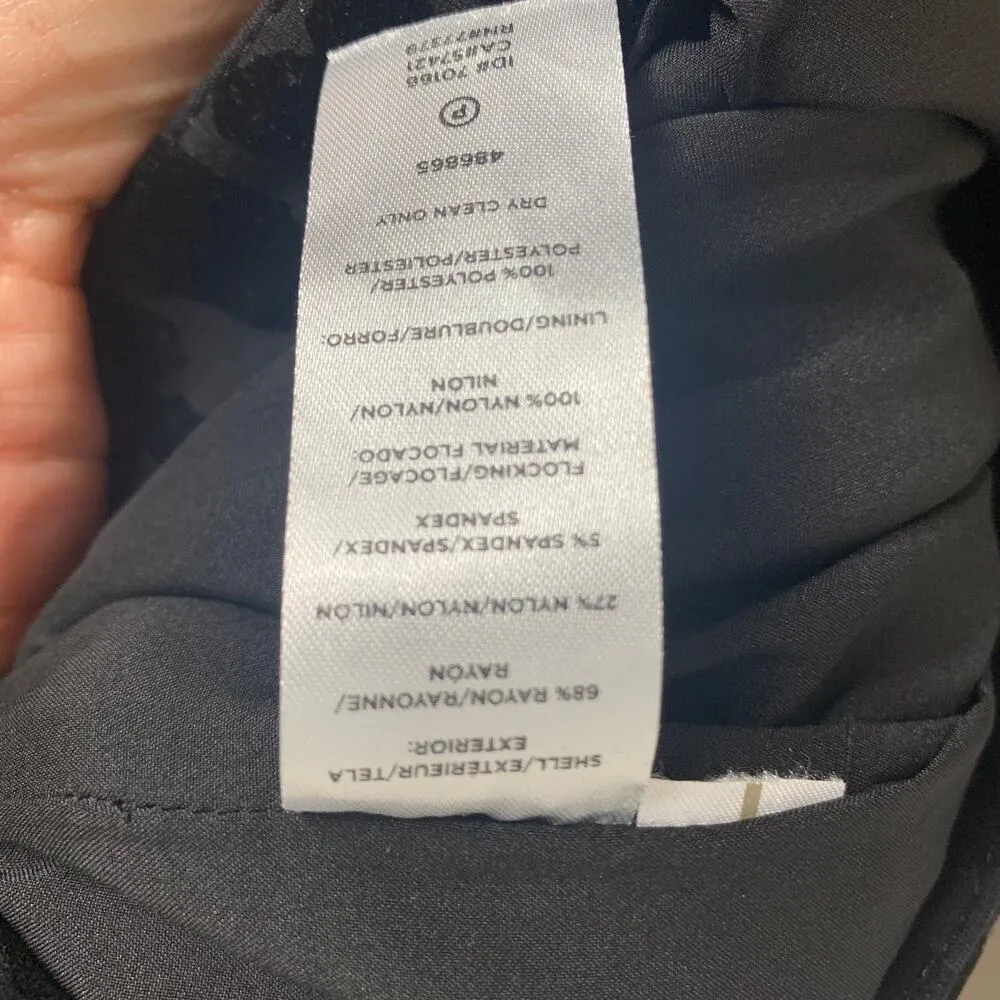 Ann Taylor Black on Black Leopard Cheetah Print Pencil Skirt Sz 10 - Image 4