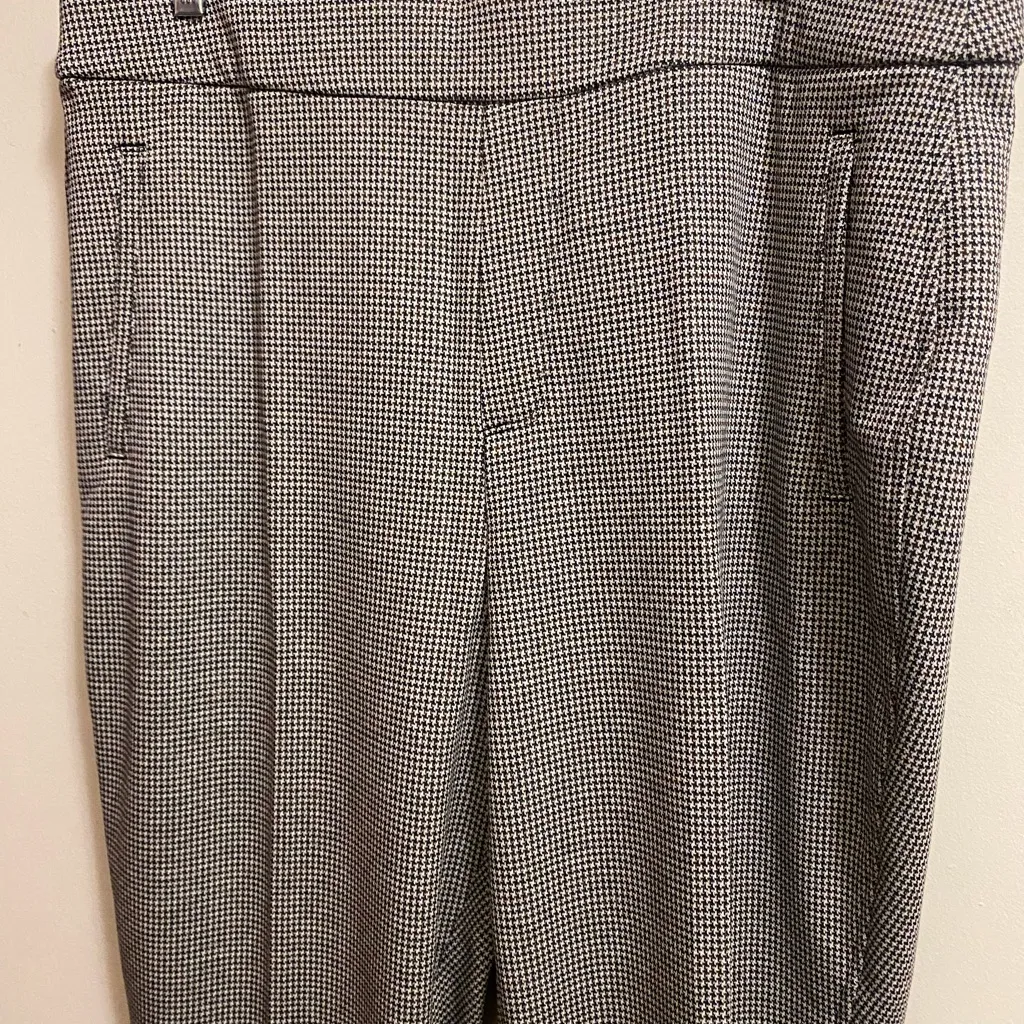 Croft & Barrow Womens Pants 1X XL Mid Rise Straight Houndstooth Black White NWT - Image 2
