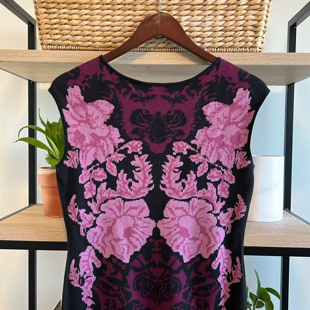 Ann Taylor Cotton Blend Jacquard Light-weight Sweater Knit Dress, S - Image 6