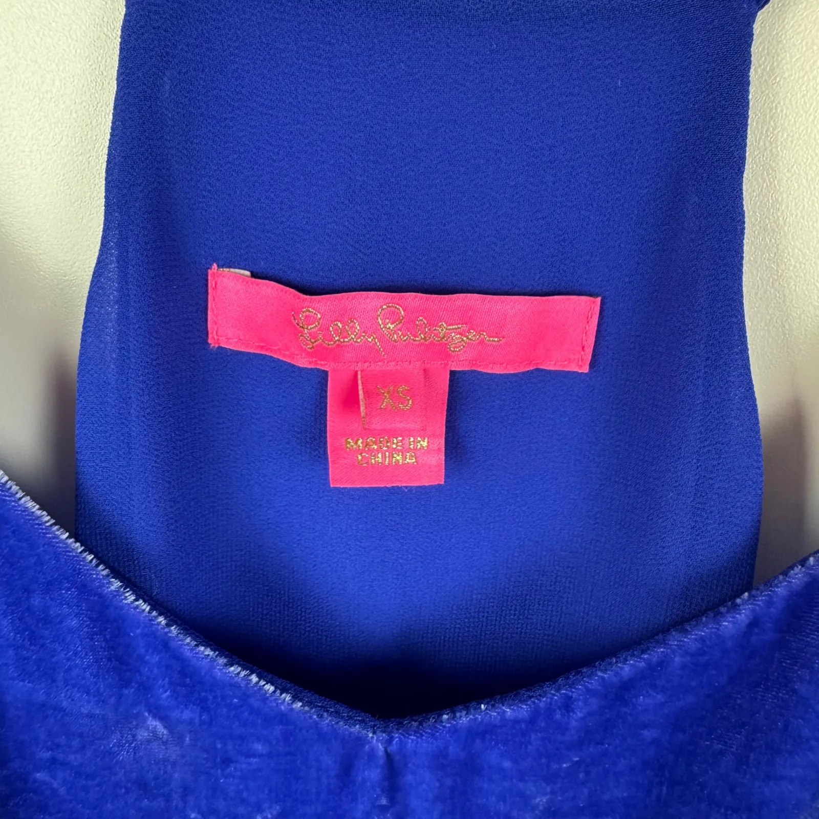 Lilly Pulitzer Dusk Velvet Tank Top in Beckon Blue Size XS Silk Blend Party Soft - Image 5