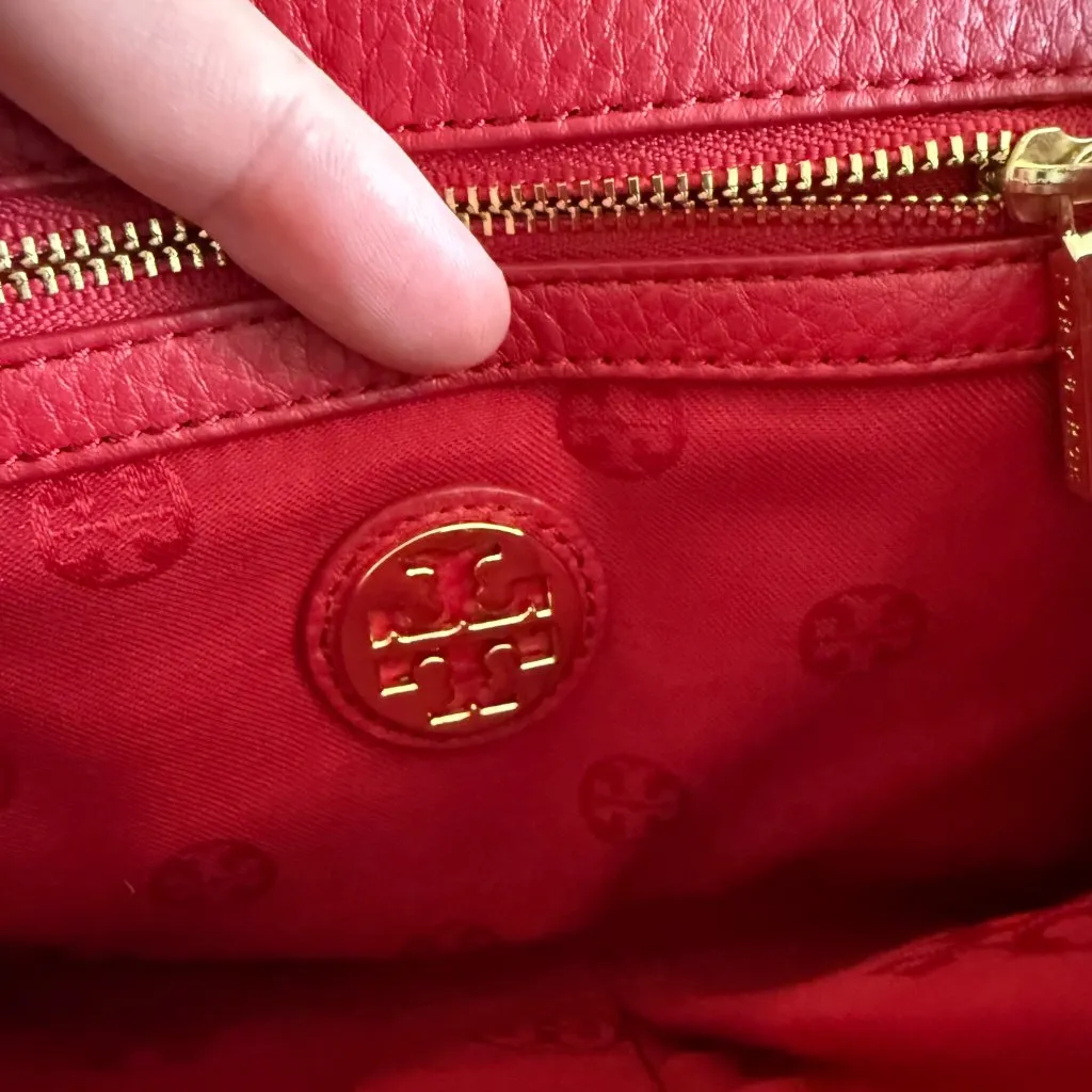 Tory Burch Red Woven and Gold Small Purse - Image 4