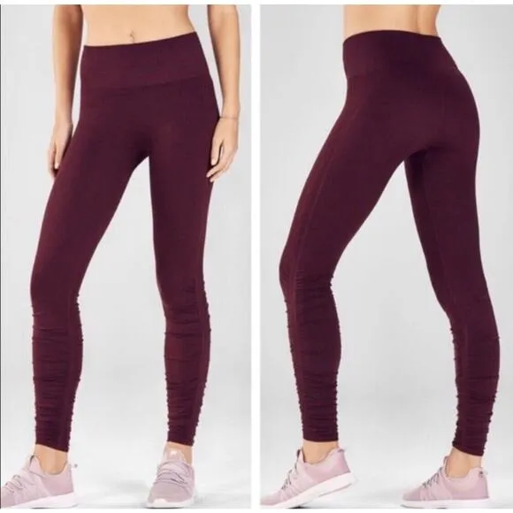 FABLETICS Cashel Plum Purple Ruched Leggings - Image 2