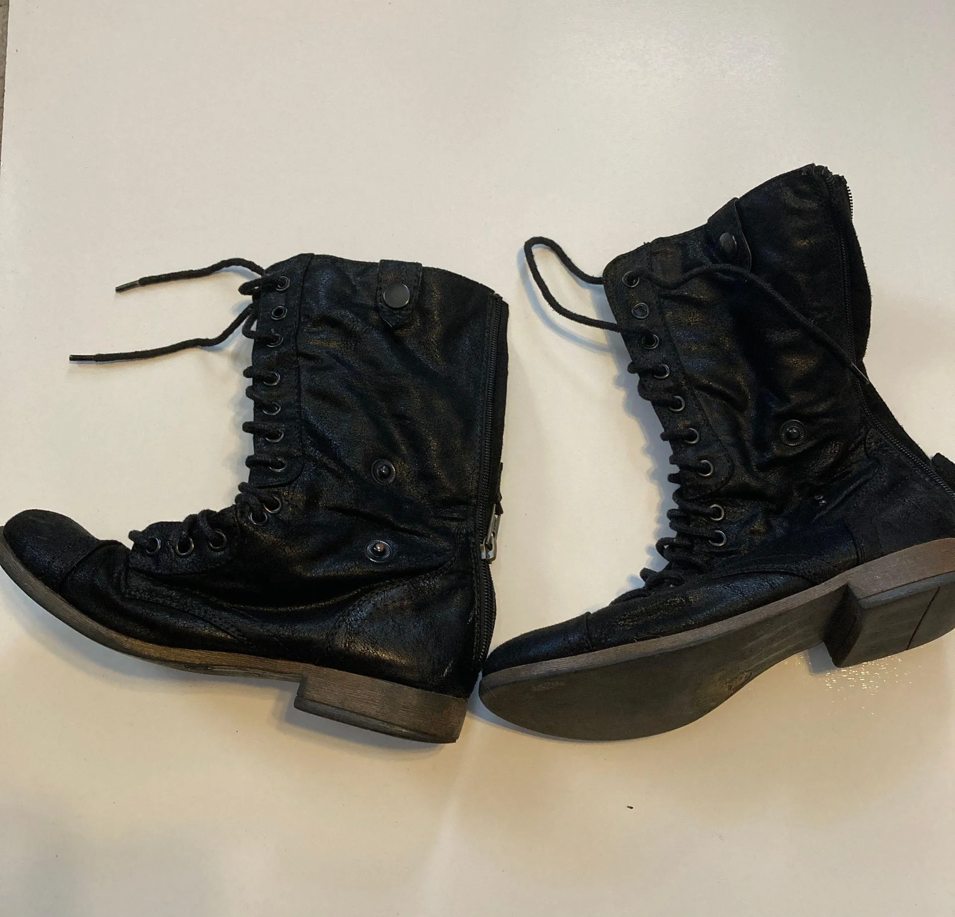 Black Combat Boot Size 7 - Image 2