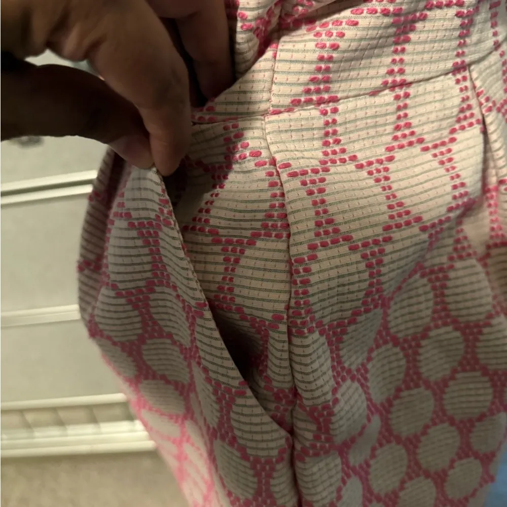 Pink Patterned Sleeveless Dress Size M - Image 4