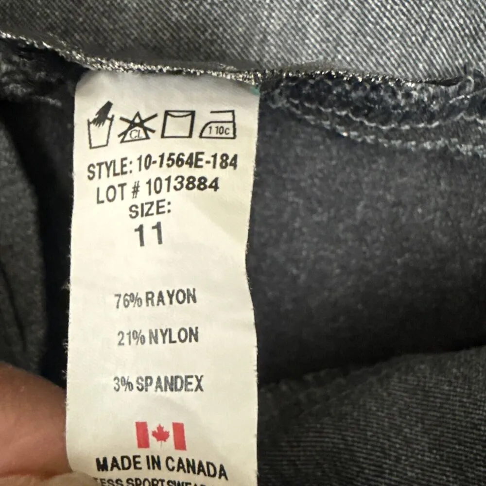 Vtg Valid Dress Pants Womens Gray Slacks Trousers Flared Low Rise Y2K 2000s 11 Size undefined - Image 4