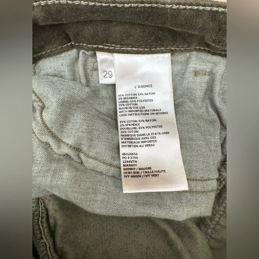 L’Agence Jeans Margot High Rise Velvet Skinny Jeans - Image 7