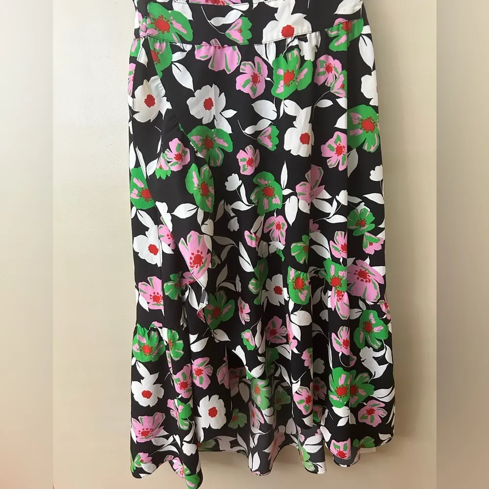 Who What Wear Floral High Low Dress MIDI Wrap Dress - Image 5