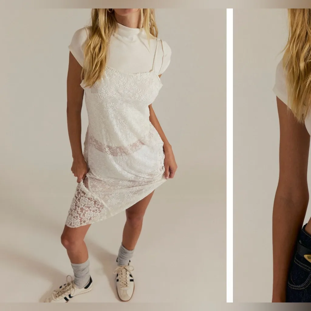 NWOT Free People We The Free Lola Tee - clean ivory white cream - XS - Image 9