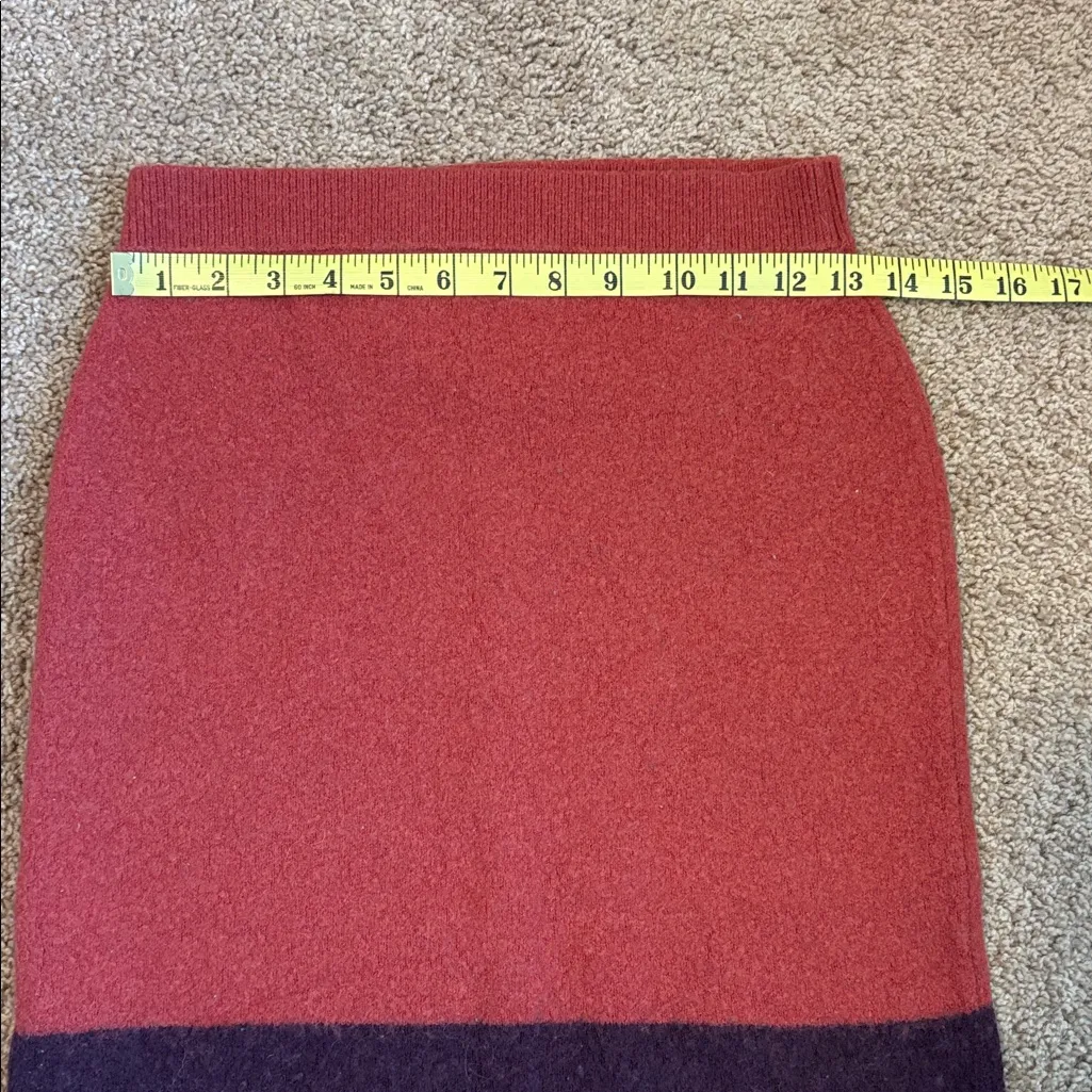 Free People colorblock Knit Skirt - Red and Purple - Image 3