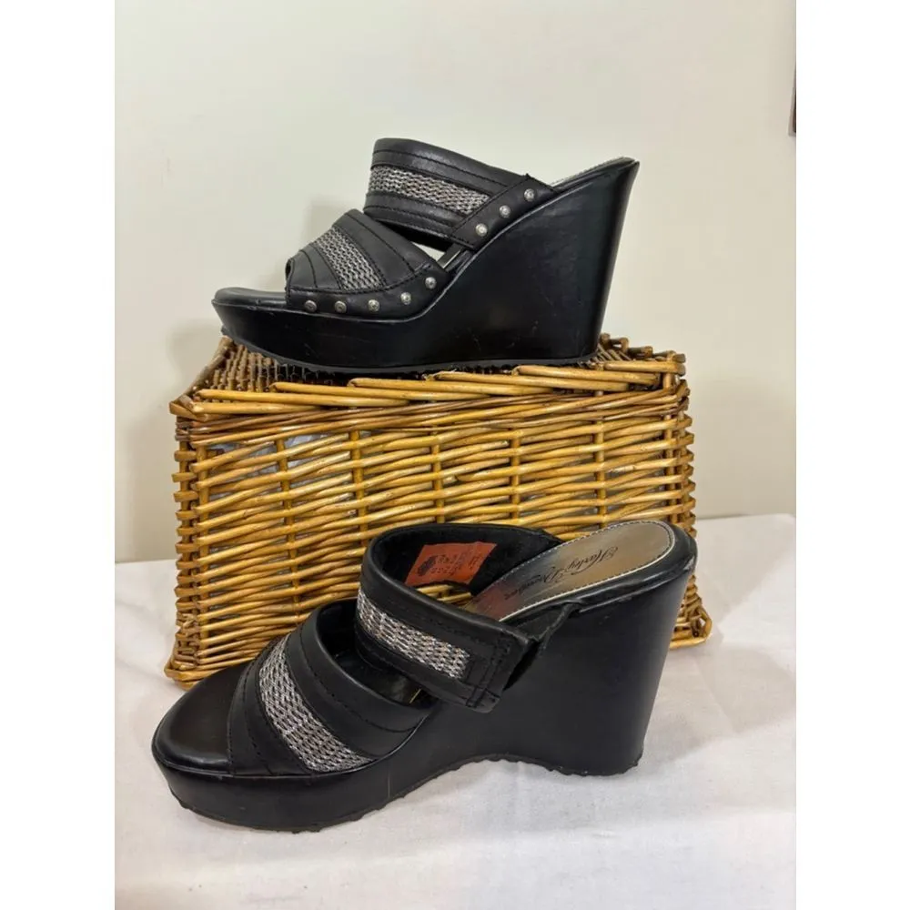 Harley Davidson 4 inch wedge sandals size 6.5 - Image 6