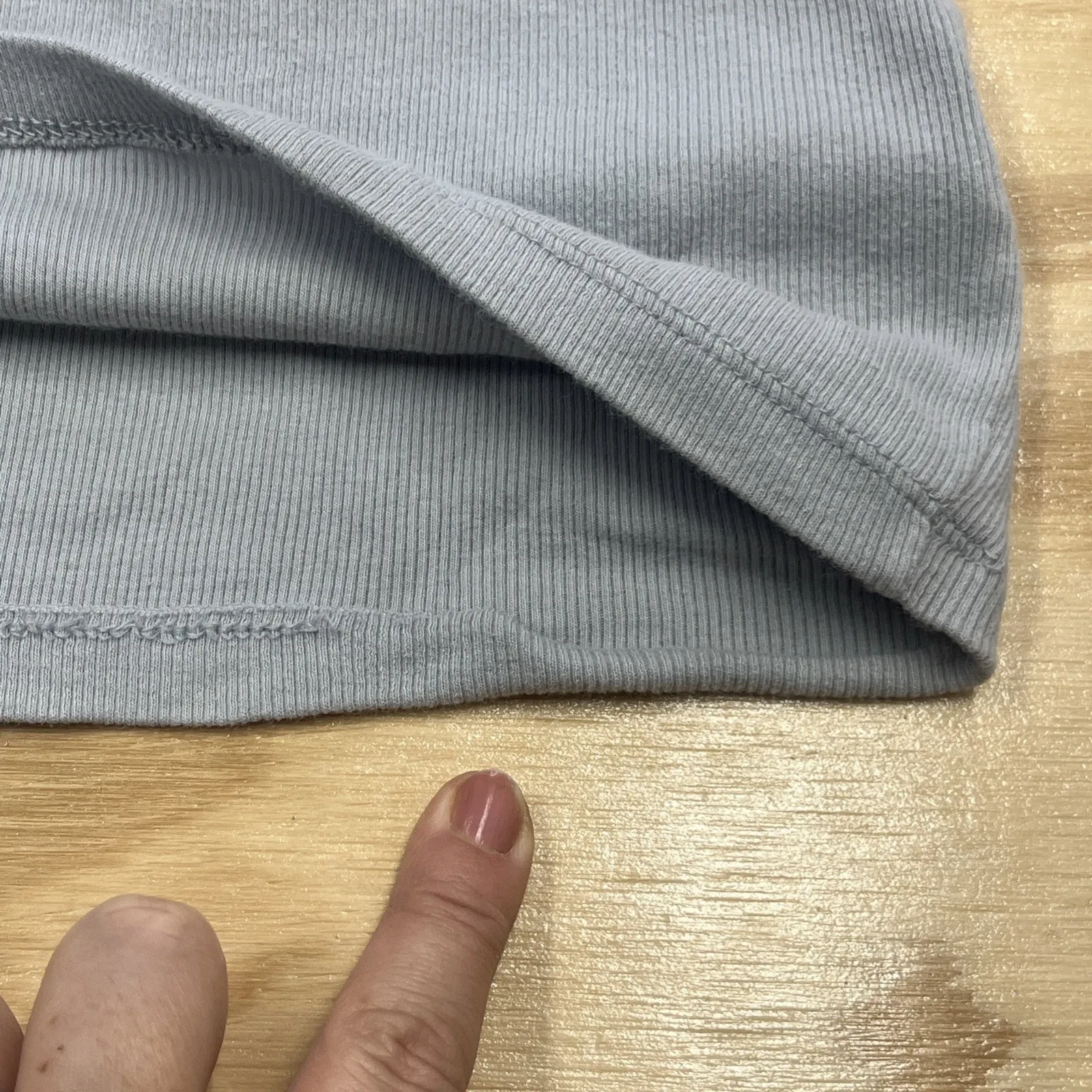 Faded Glory Y2K Cami Tank Top Lace Trim Large Gray Ribbed Fairy Grunge Coquette - Image 7