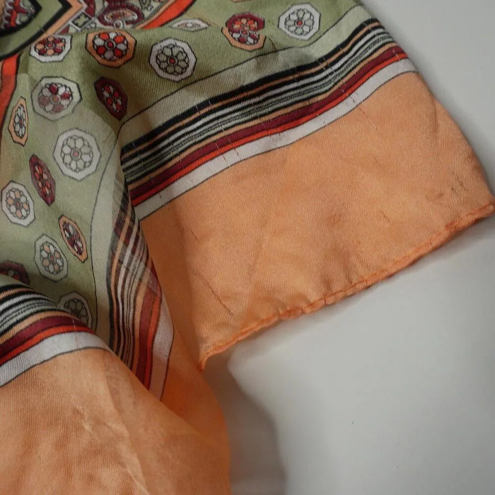 Vintage BLARA Manlio Bonetti Italy‎ Scarf Paisley Orange Retro VTG Designer SEE - Image 3