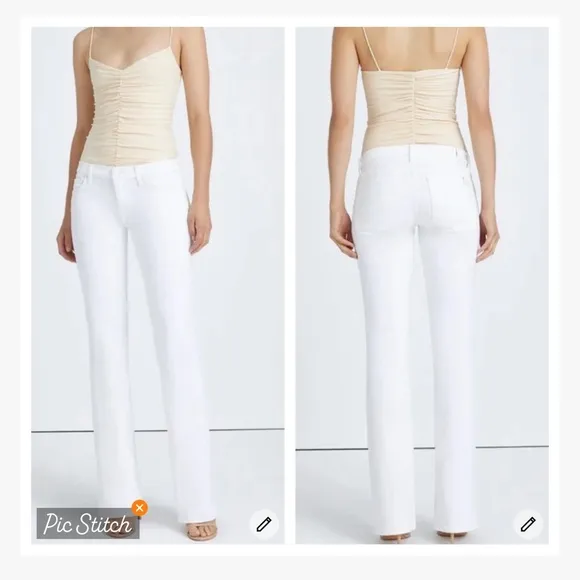 7 For All Mankind Original Bootcut Jeans Clean White - Image 2