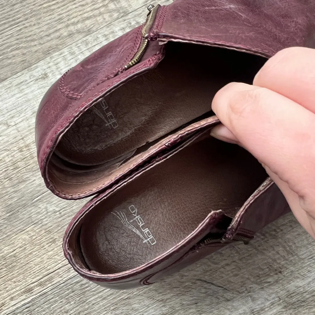 Dansko Burgundy Leather Ankle Boots size 40 - Image 8
