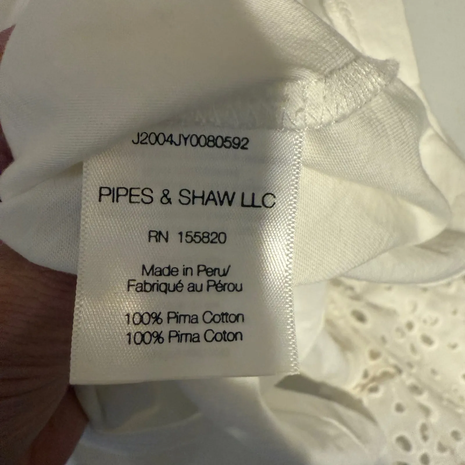 Veronica Beard Pima Cotton Tee Eyelet Puff Sleeve White XS Closet Staple Casual - Image 4