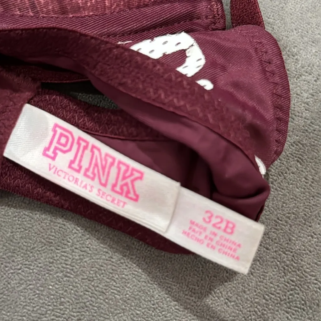 Victoria’s Secret PINK Wear Everywhere Burgundy Bra - Image 8