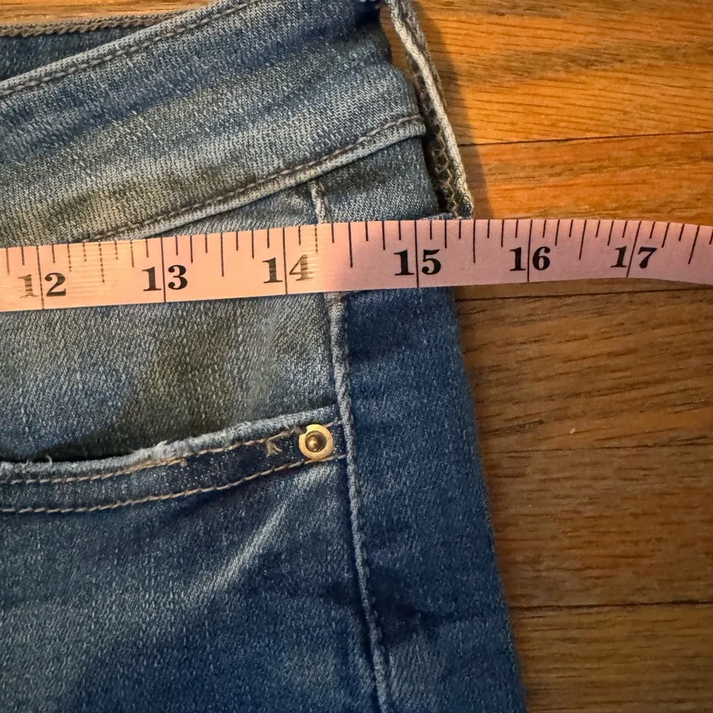 Zenana  Bootcut Jeans Raw Hem,  Size 28 Medium Wash - Image 10